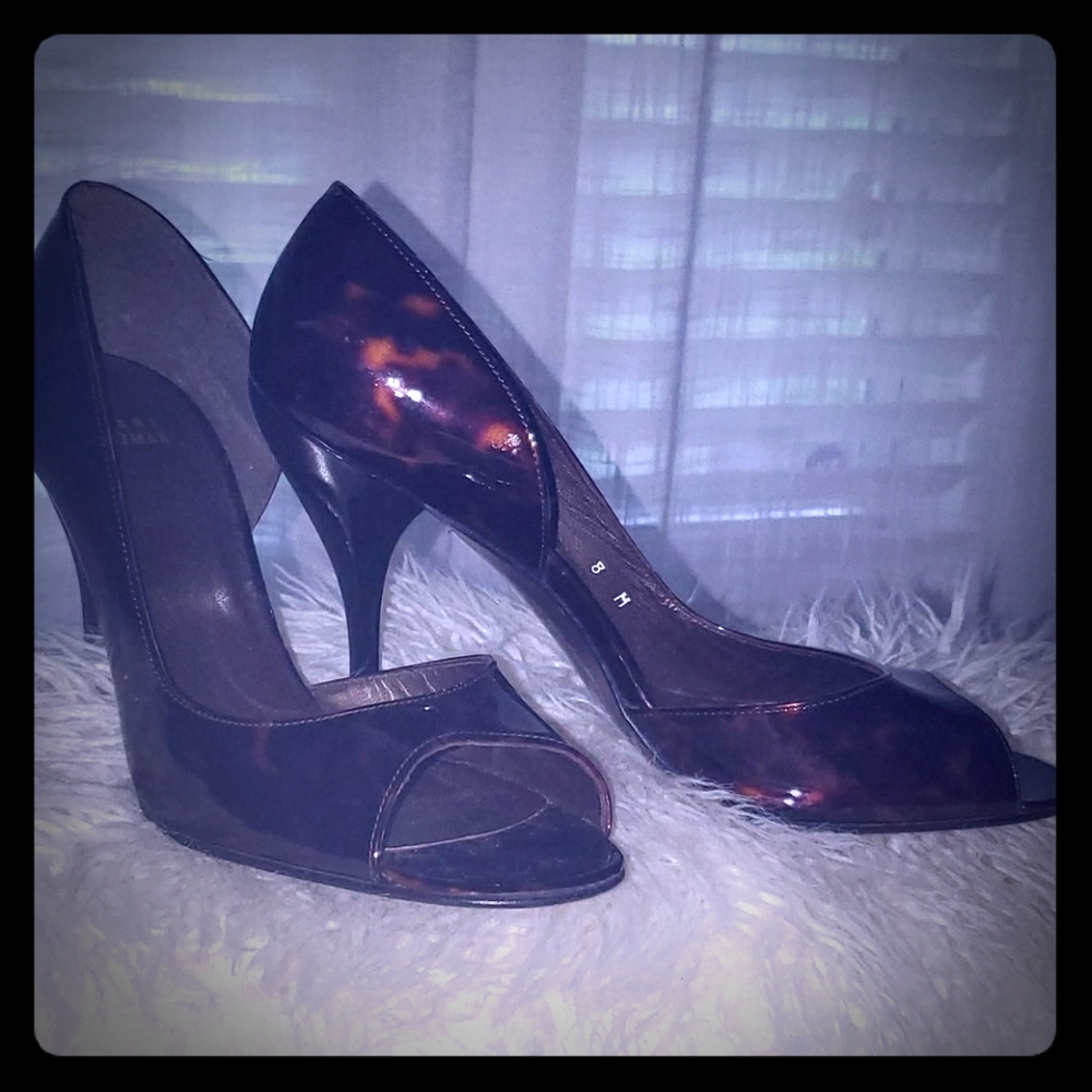 Tortoise patent Stuart Weitzman heels